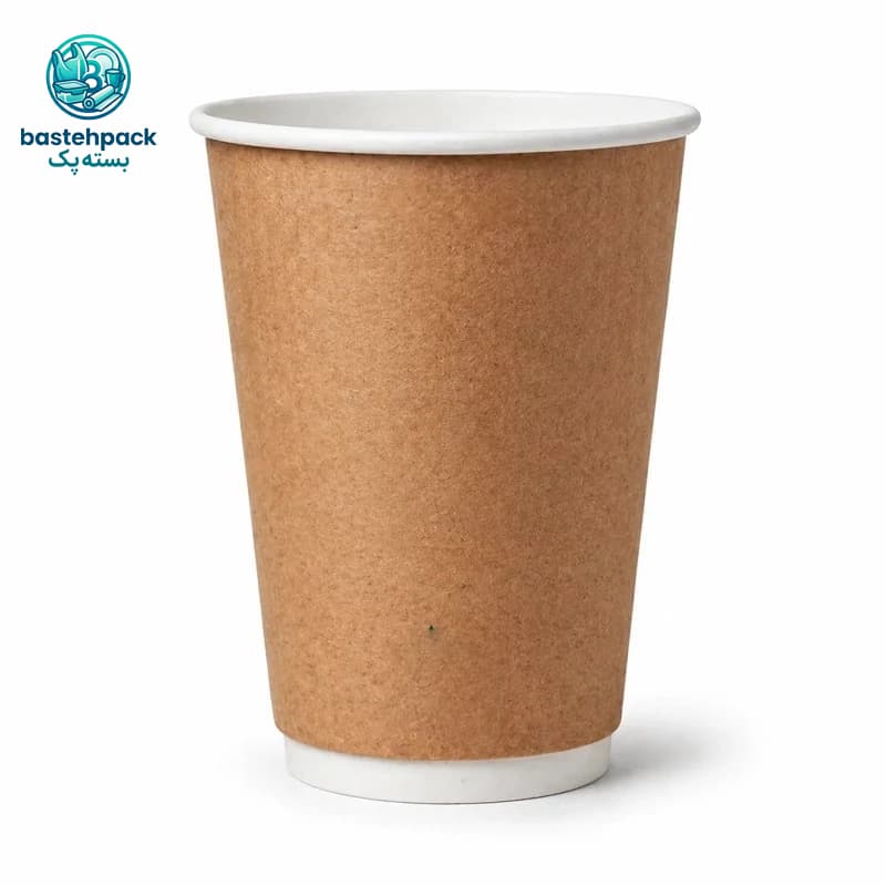 لیوان کاغذی دوجداره کرافت 360 سی‌سی مدل هالو مناسب قهوه و نوشیدنی گرم بسته 20 عددی