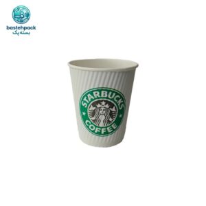 لیوان کاغذی دوجداره طرح استارباکس 220 سی‌سی یکبارمصرف بسته 50 عددی