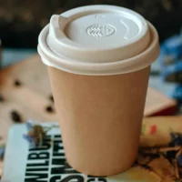 لیوان دوجداره قهوه‌ ای 420 سی سی بیرون بر