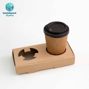 هولدر لیوان بیرون‌ بر دو عددی کرافت | نگهدارنده مقوایی لیوان قهوه