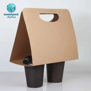 هولدر دوتایی لیوان کافه؛ انتخاب حرفه‌ای برای سرو آسان بیرون بر
