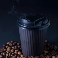 لیوان کاغذی دوجداره قهوه ریپل مشکی 360 سی سی ترکیب کیفیت و راحتی